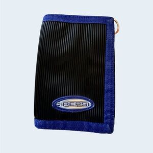 Vintage Pepsi Black and Blue Wallet 90s